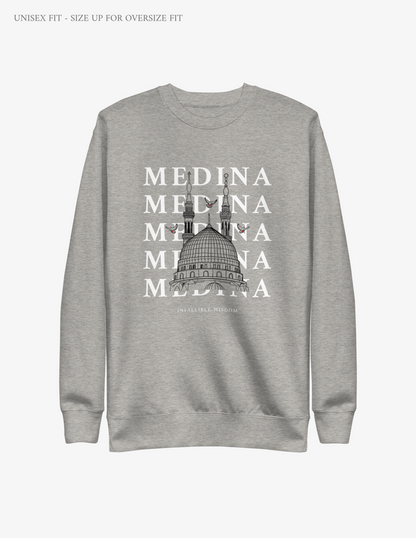 "Medina" Original Sweater: Grey & White