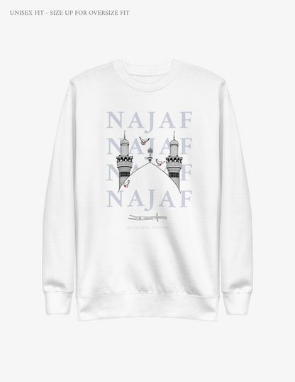 "Najaf" Sweater: Grey & White