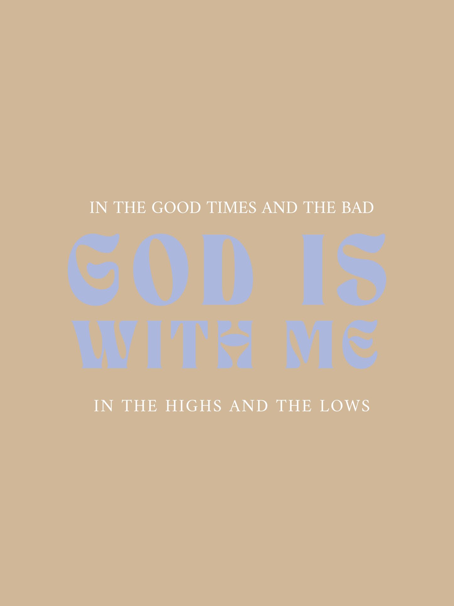 "God is With Me" Tote: Cream