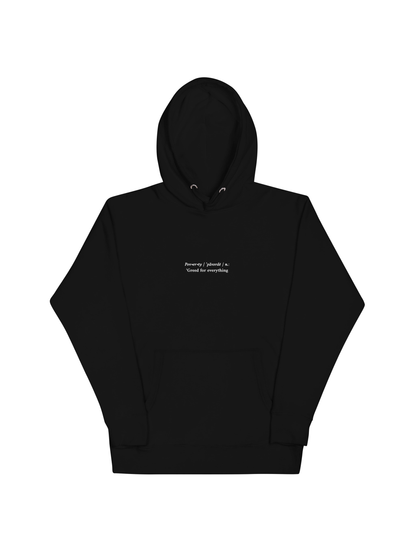 "Poverty is Greed" Minimalist Embroidery Hoodie: Multi-Color