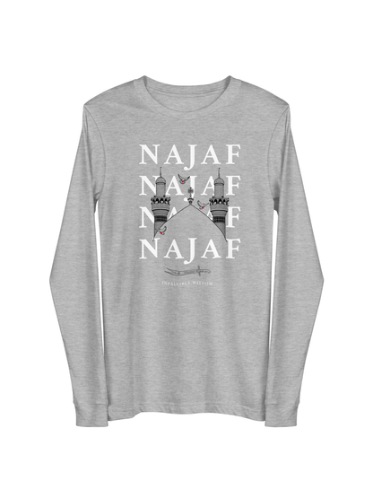 "Najaf" Long Sleeve: Grey & White