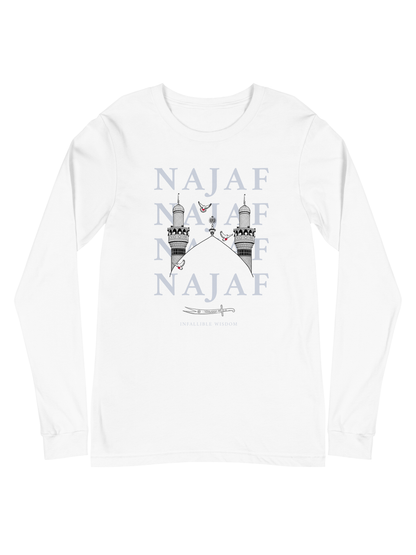 "Najaf" Long Sleeve: Grey & White