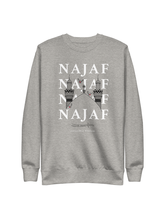 "Najaf" Sweater: Grey & White