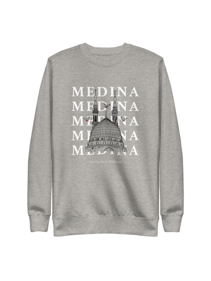 "Medina" Original Sweater: Grey & White