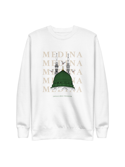 "Medina" Green Dome Sweater: White