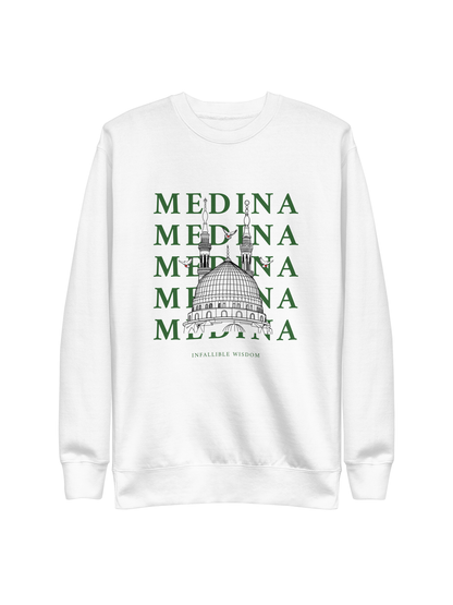 "Medina" Original Sweater: Grey & White