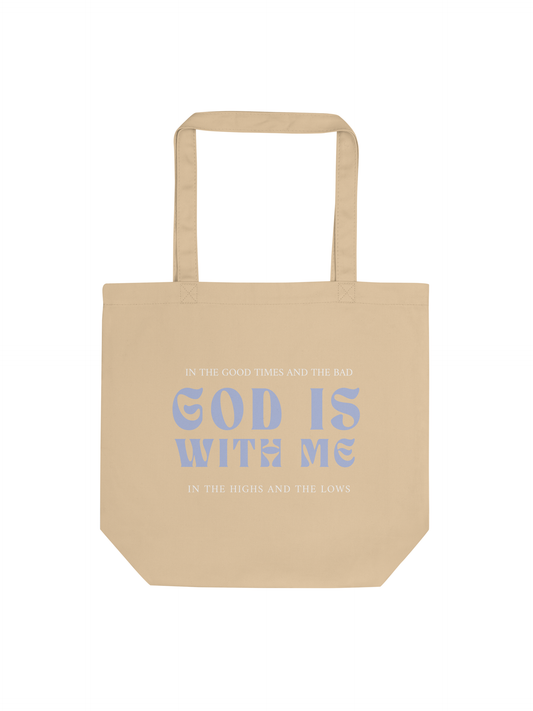 "God is With Me" Tote: Cream