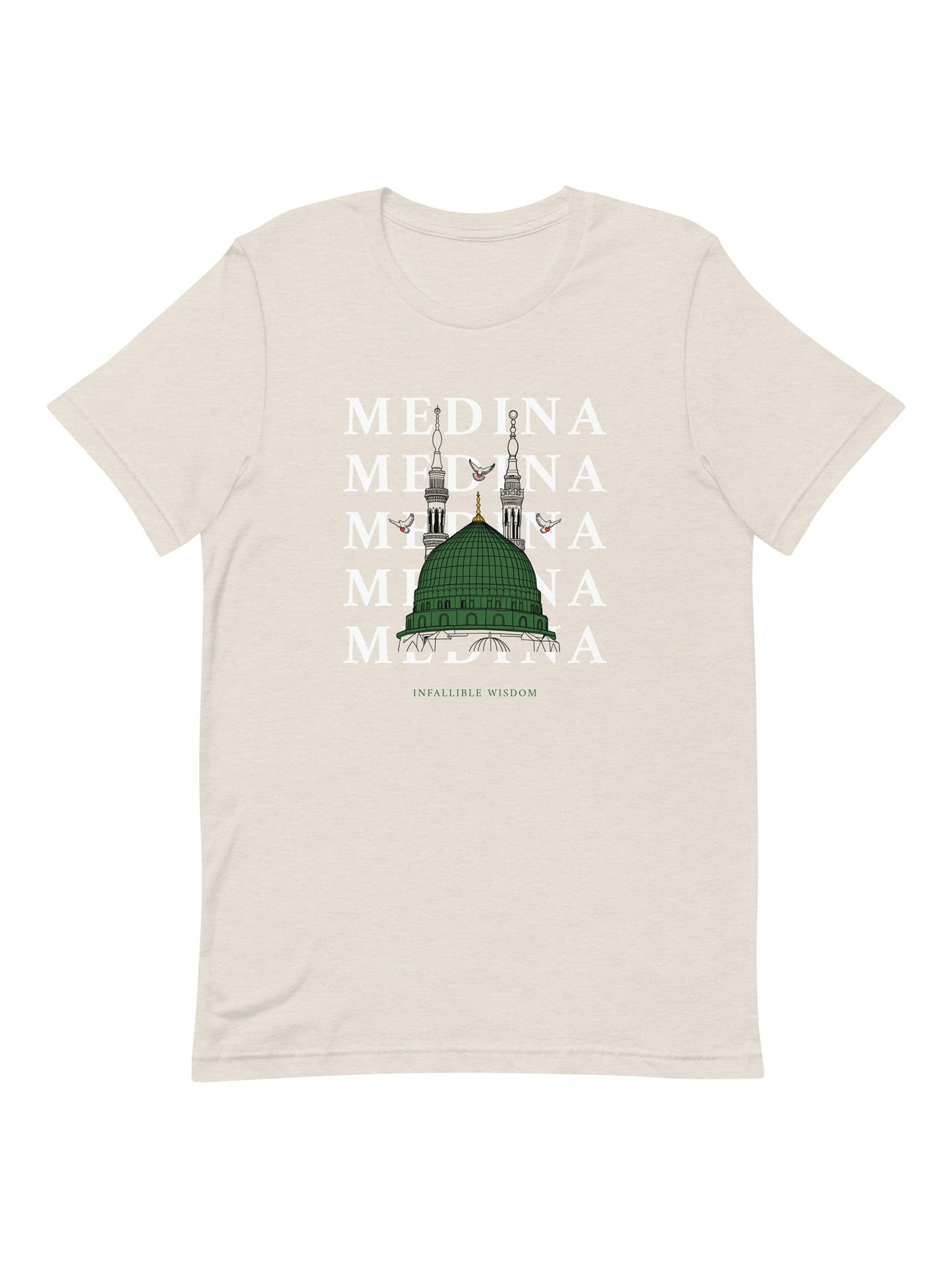 "Medina" Green Dome Classic Tee: Cream