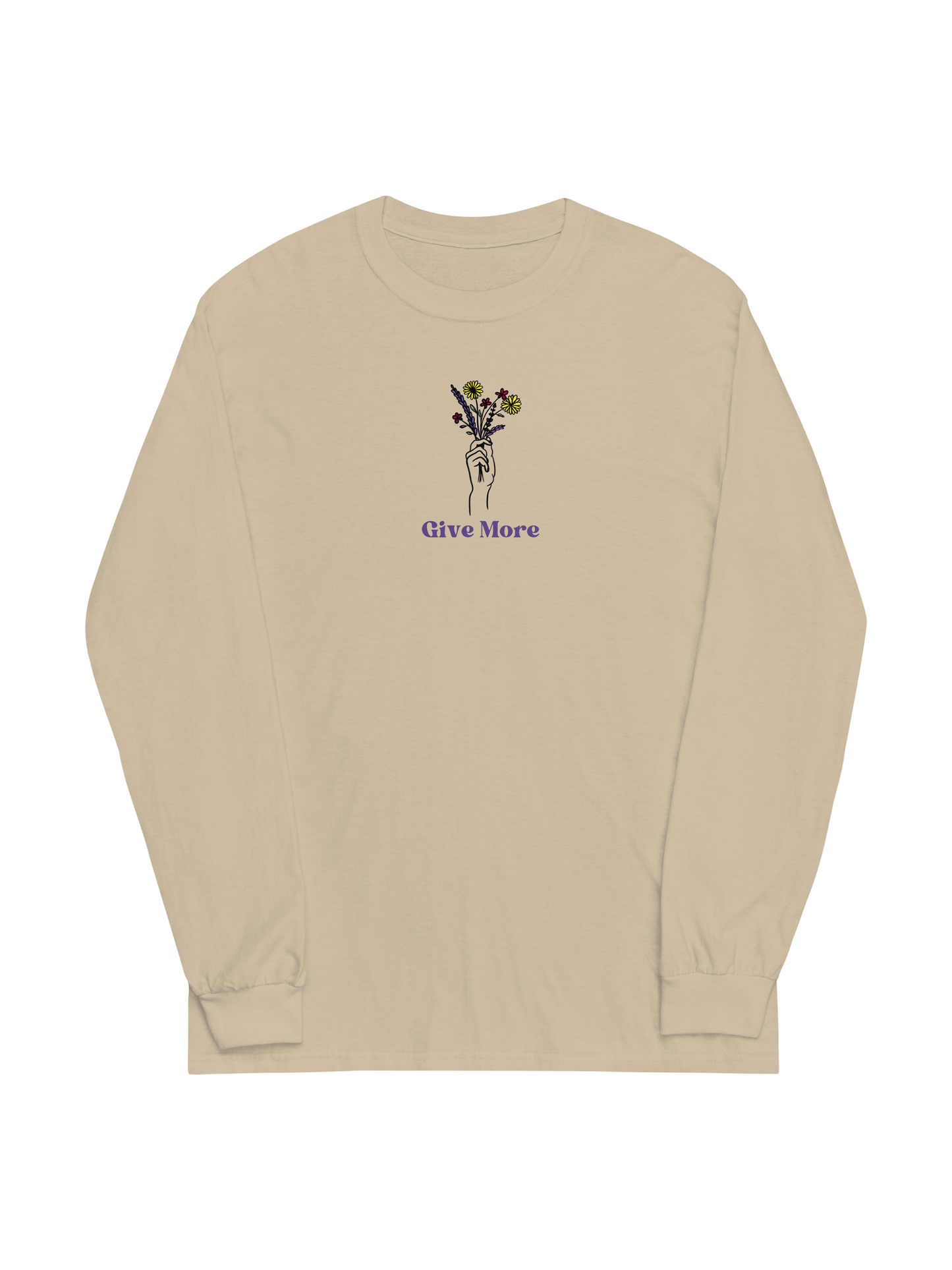 "Give More" Long Sleeve: Sand