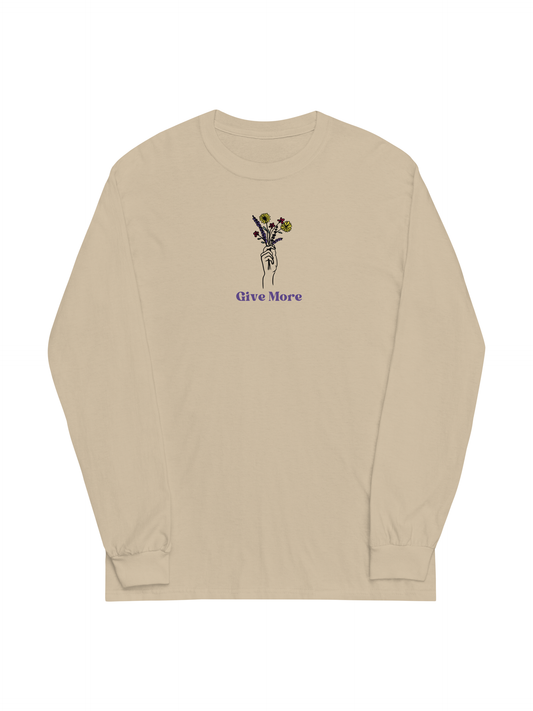 "Give More" Long Sleeve: Sand